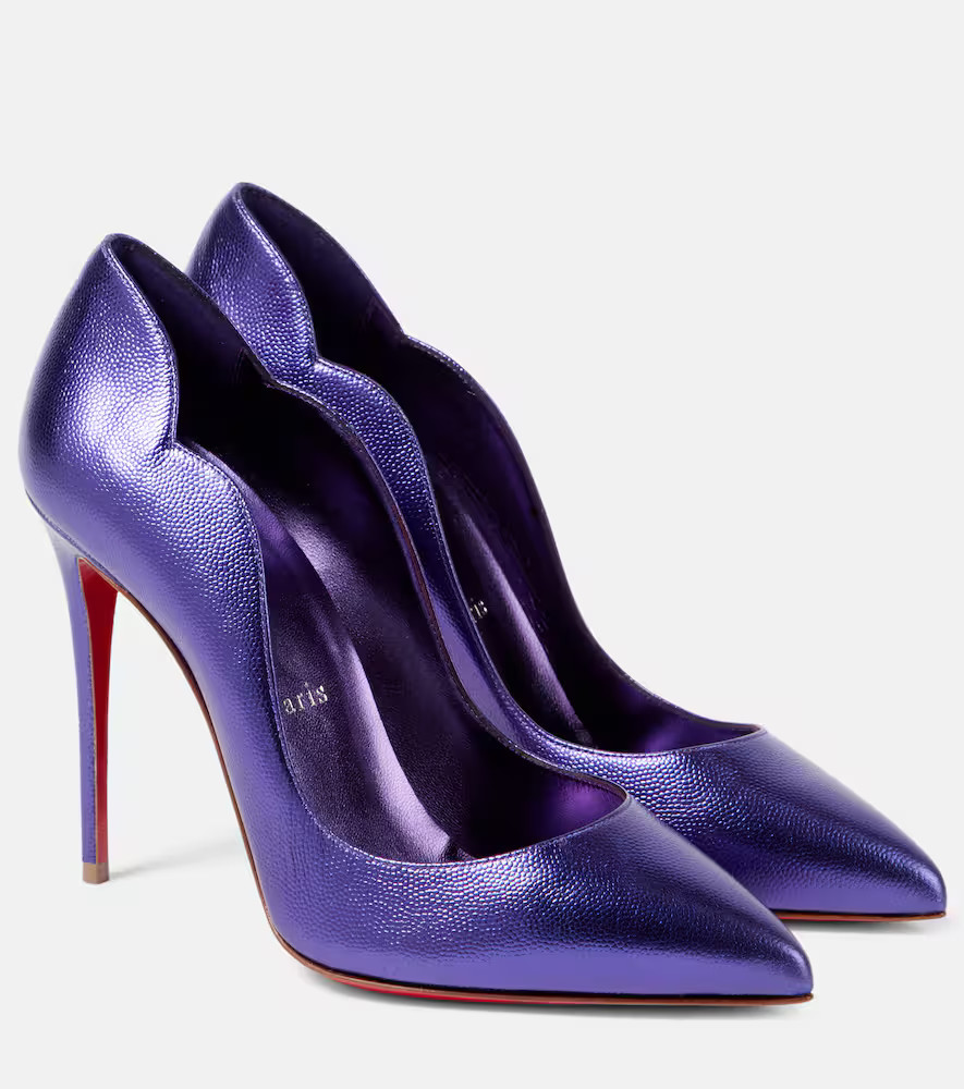 Christian Louboutin Hot Chick 100 metallic leather pumps | Mytheresa (US/CA)