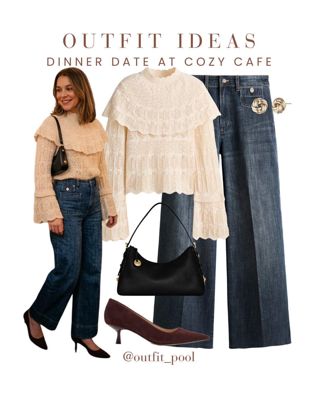 One pair of jeans, four different vibes 👖✨ Styled these H&M wide-leg ankle jeans for 4 occasions — proving denim can truly do it all 🙌 1️⃣ For work: paired with a polished top for smart-casual office chic 👩‍💼 2️⃣ For date night: styled with a fitted top + heels for an effortless elevated look 💌 3️⃣ For girls’ night: add a statement top + accessories for a fun going-out vibe 🍸 4️⃣ For a casual day out: simple blouse + pumps for easy everyday style ☀️ Comfortable, flattering, and endlessly versatile — these jeans are a true wardrobe staple 👏 To shop these outfits, check the LTK shop link in bio 🛍️💌 (Wide Leg Ankle Jeans, Cropped Wide Leg Jeans, Wide Leg Denim Outfit, Ankle Length Jeans, High Waisted Wide Leg Jeans, Casual Chic Outfit, Denim Outfit Ideas, Minimalist Wardrobe, Capsule Wardrobe Denim, Straight Wide Leg Jeans, Wide Leg Jeans with Heels, Smart Casual Denim, Chic Everyday Outfit, Neutral Outfit Ideas, Street Style Denim, Timeless Denim Style, Effortless Style, Weekend Outfit Inspiration, Outfit Inspiration) 

 #LTKdayinmylife #LTKootd #LTKPetite