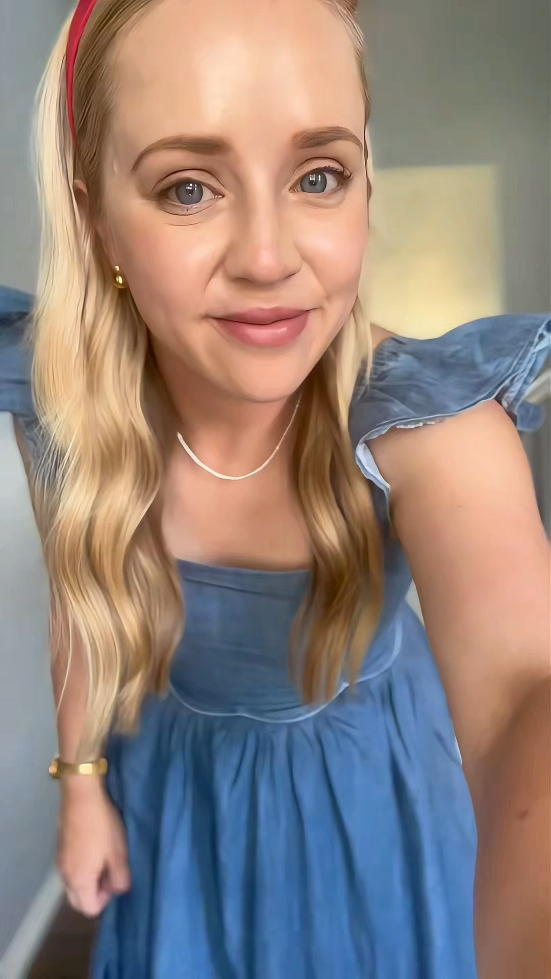 I love the scalloped waist and ruffled sleeves on this chambray dress! Dress fit tts. Perfect Fourth of July outfit! Similar shoes to these platforms that I’ve had for years. 

Fourth of July, denim dress, chambray, summer outfit 

#LTKFindsUnder100 #LTKPetite