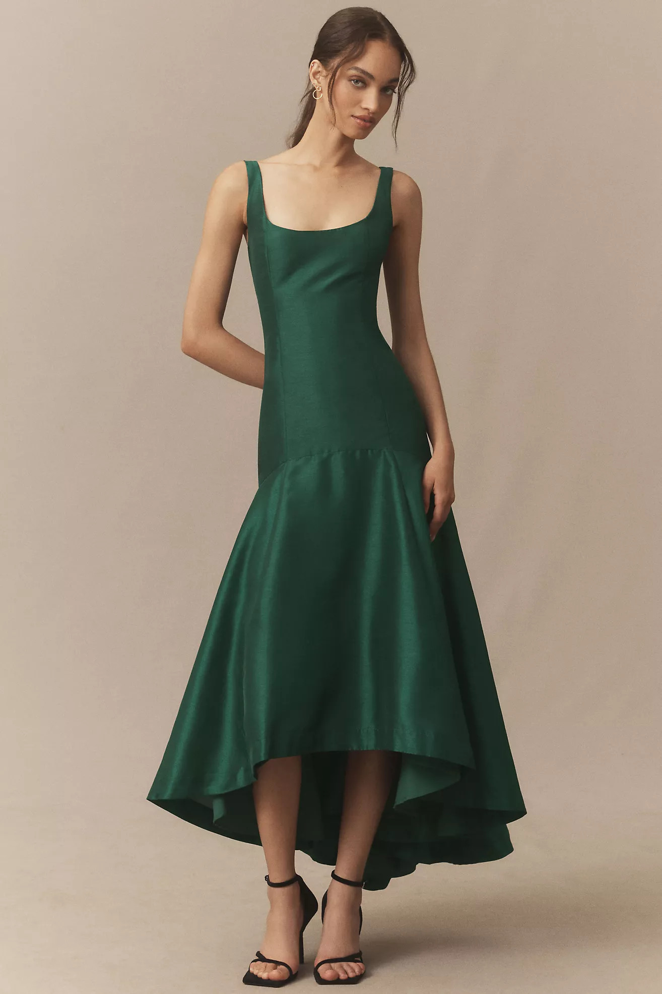 Hutch Alaia Sleeveless Scoop-Neck High-Low Midi Dress | Anthropologie (US)