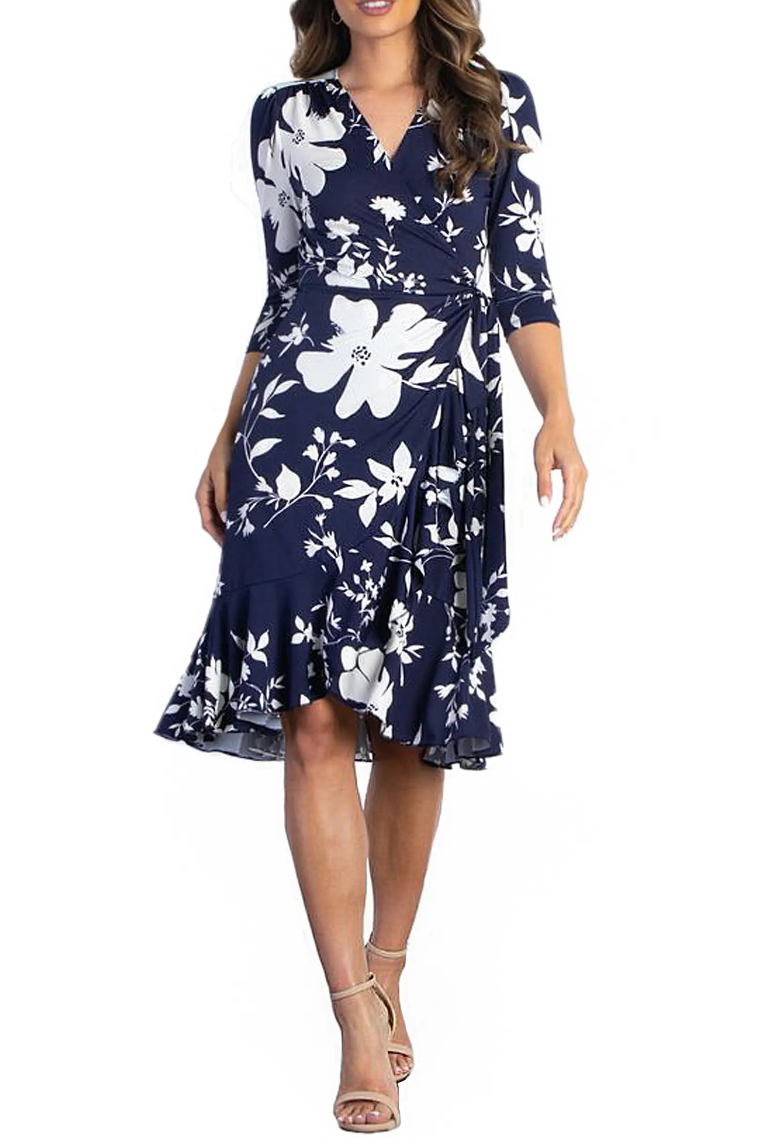 Flirty Flounce Midi Wrap Dress (Women) | Nordstrom | Nordstrom