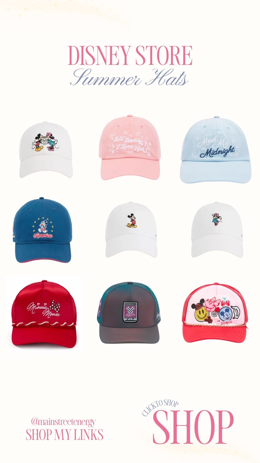Disney Store Summer Hats @disneystyle @disney