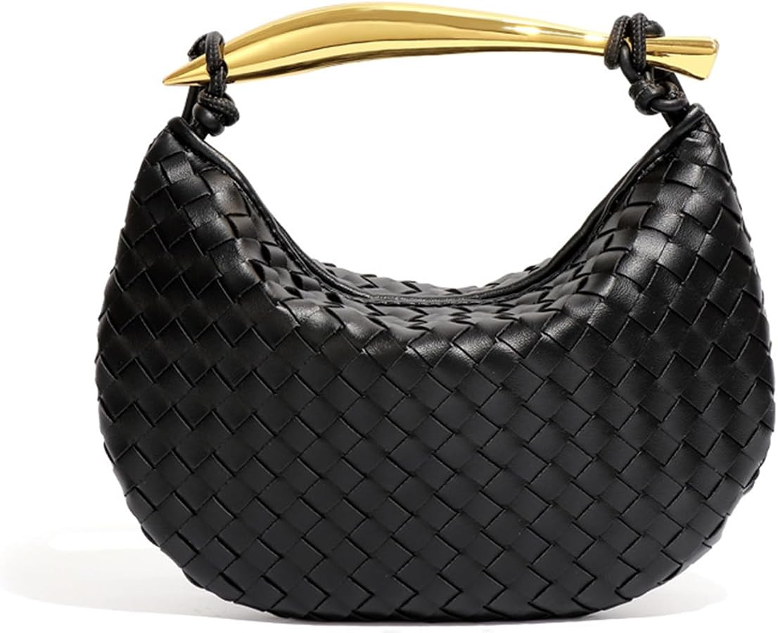 Sac à main tissé en polyuréthane souple fait à la main pour femme - Léger et tendance - Noir... | Amazon (CA)