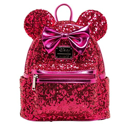 Loungefly Disney Minnie Mouse Magenta Sequin Women's Backpack | Amazon (US)