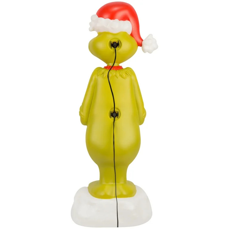 Christmas Lighted Blow Mold Outdoor Decor Grinch with Scarf Dr. Seuss, 36 in | Walmart (US)