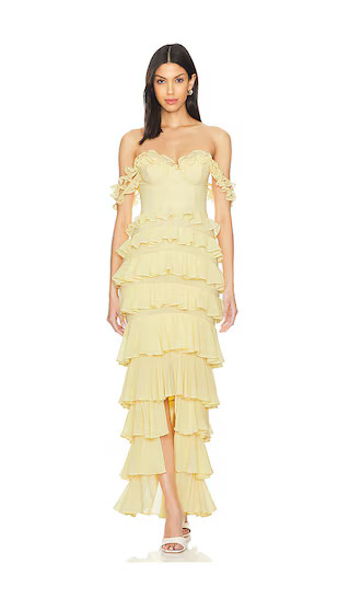 Avalee Gown in Baby Yellow | Revolve Clothing (Global)