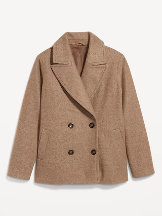 Oversized Double-Breasted Pea Coat | Old Navy (US)