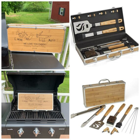 Personalized Father's Day Gift | Unique Father's Day Grilling Gift | Grill Set | BBQ Set | Person... | Etsy (US)
