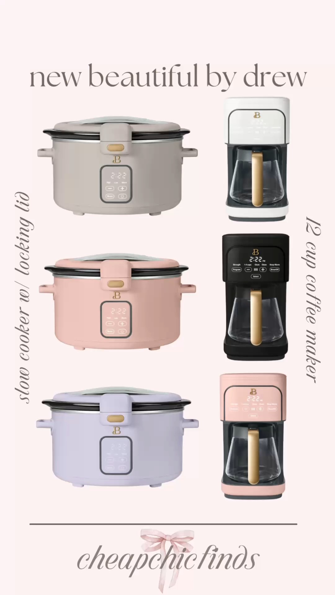 New beautiful by Drew 12 cup coffee maker & new beautiful by Drew slow cooker with an attached hinged lid!!


#walmartfinds #walmarthome 

#LTKHome #LTKFamily