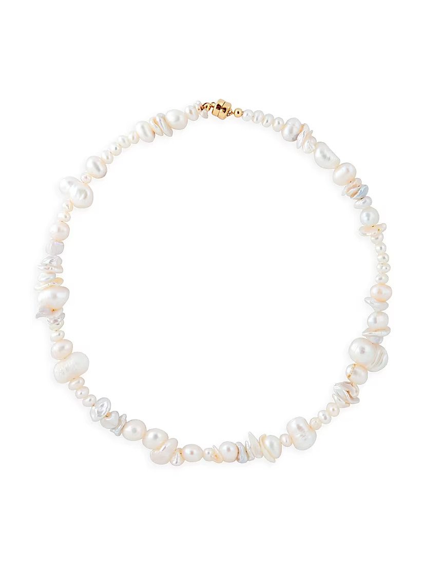 Naxos 14K Gold-Plated & Freshwater Pearl Necklace | Saks Fifth Avenue