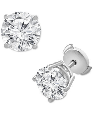 Badgley Mischka Certified Lab Grown Diamond Stud Earrings (6 ct. t.w.) in 14k Gold | Macy's