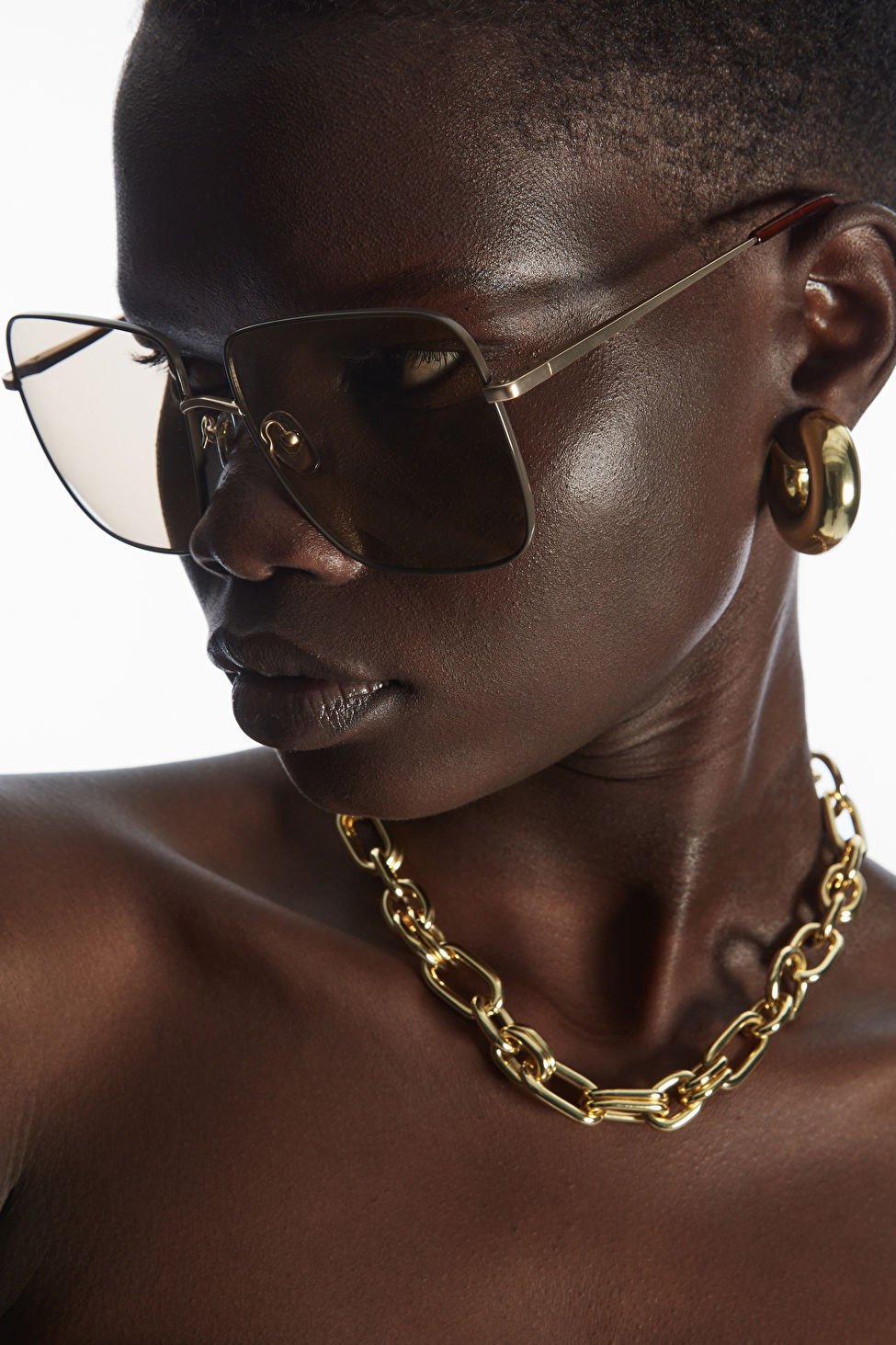 THE SQUARE METAL SUNGLASSES - ROSE GOLD - COS | COS UK