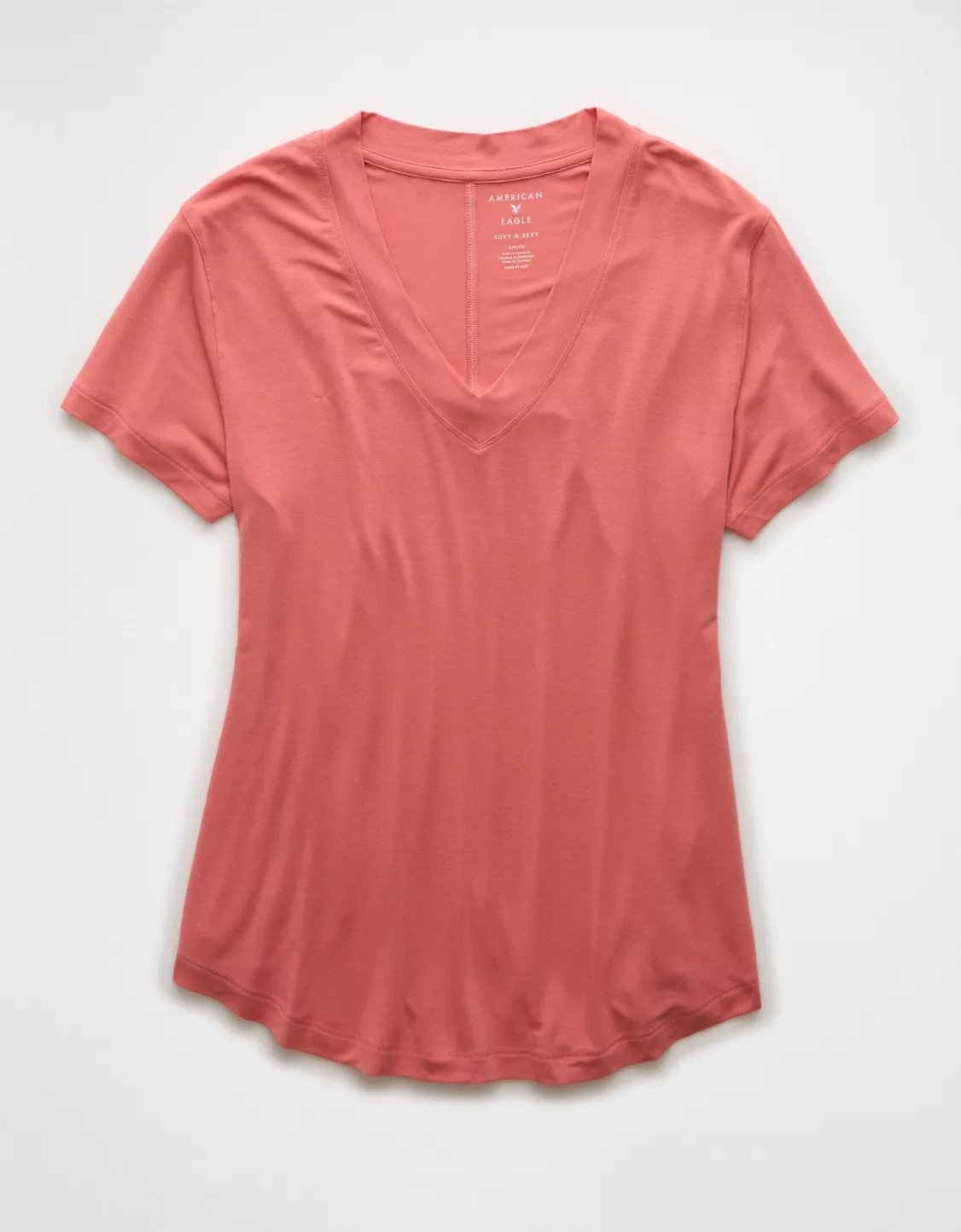 AE Soft & Sexy Oversized V-Neck T-Shirt | American Eagle Outfitters (US & CA)