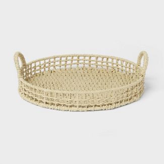 14" Natural Woven Serving Tray - Threshold™ | Target