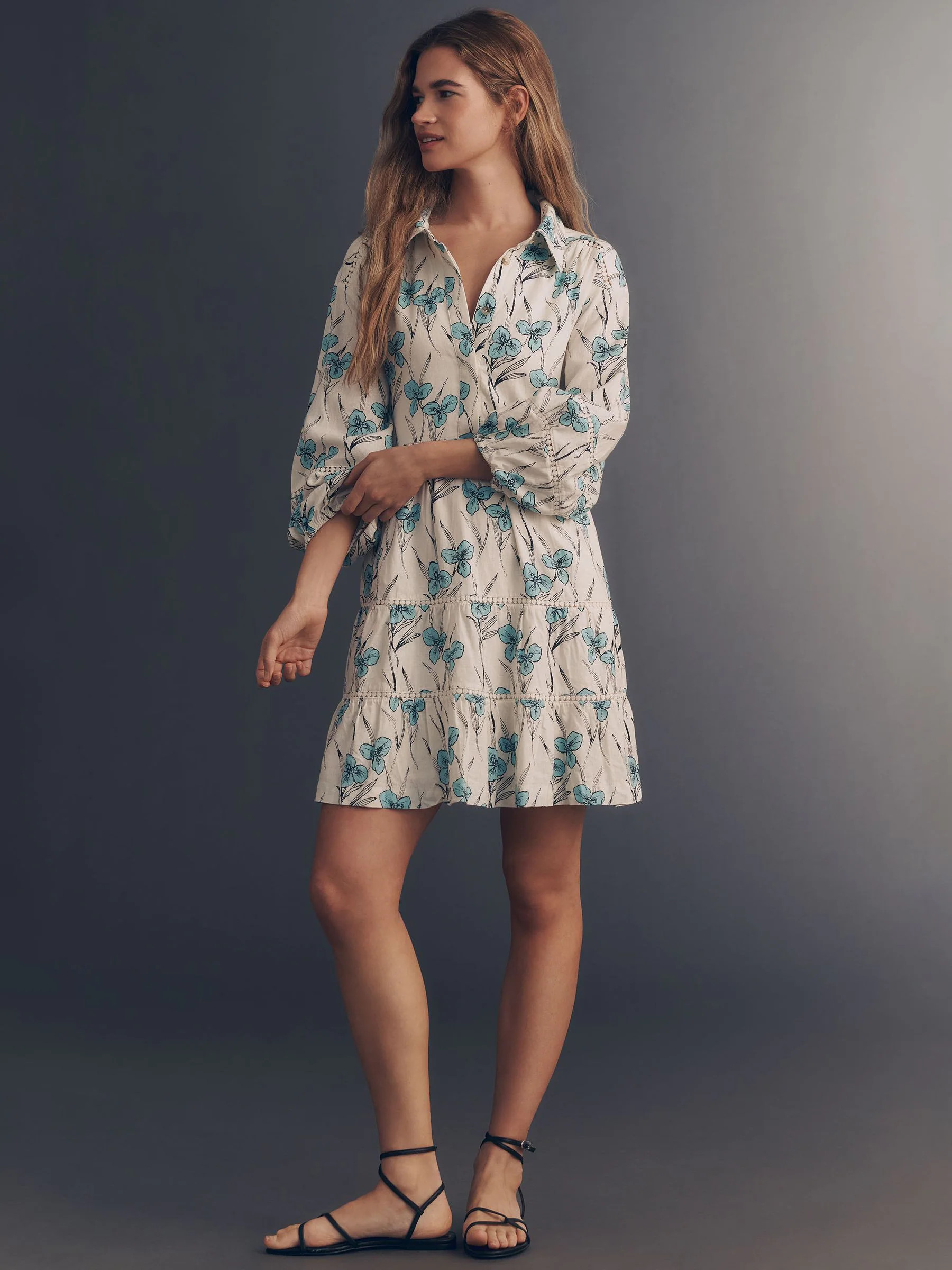 Anthropologie Anthropologie White Maeve The Bettina Tiered Mini Shirt Dress: Linen Edition | Next US