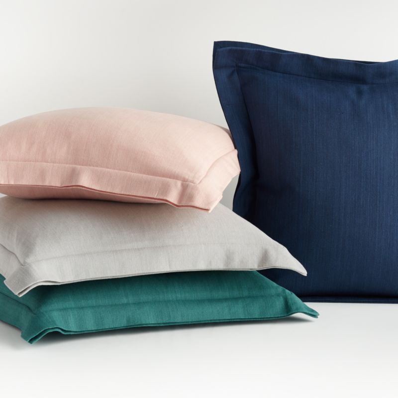 Wallace 20" Flange Pillows | Crate and Barrel | Crate & Barrel
