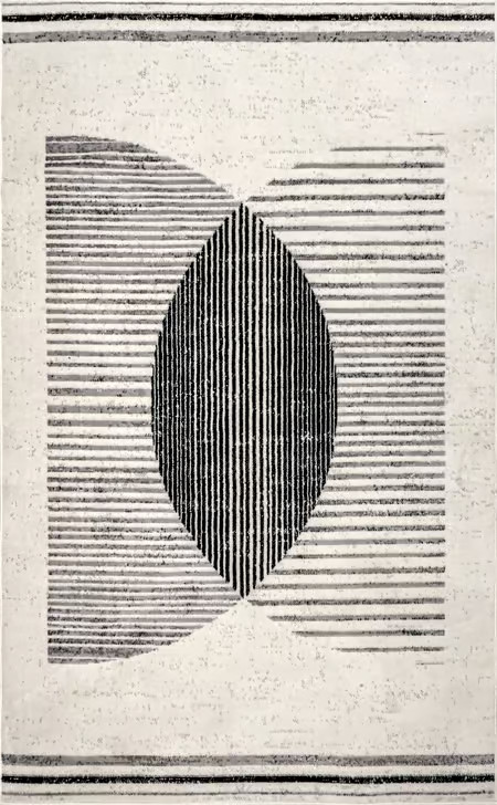 Gray Freya Abstract Eclipse Area Rug | Rugs USA