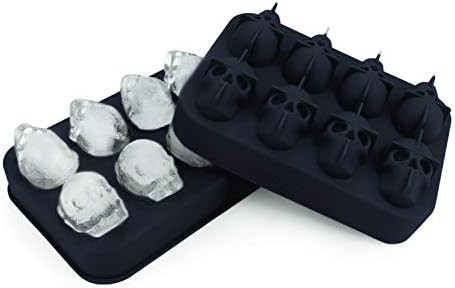 3D Skull Ice Cube Mold Silicone Tray, Makes Skulls, Leak Free, Ice Cube Maker, Whiskey Ice, Choco... | Amazon (US)