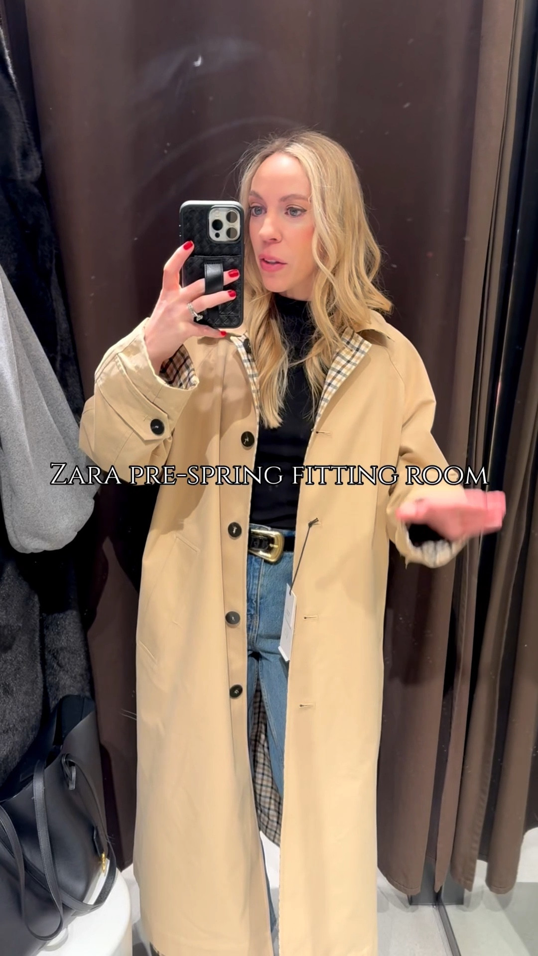 @Zara pre spring try-on, fitting room, trench coat, barrel jeans, bomber jacket 

#LTKSeasonal #LTKOver40 #LTKdayinmylife