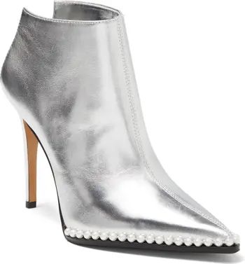 Cyron Faux Pearl Trimmed Ankle Bootie (Women) | Nordstrom Rack