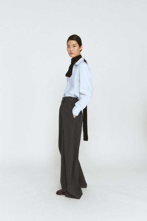 ZW COLLECTION WIDE-LEG TROUSERS WITH DARTS | Zara UK