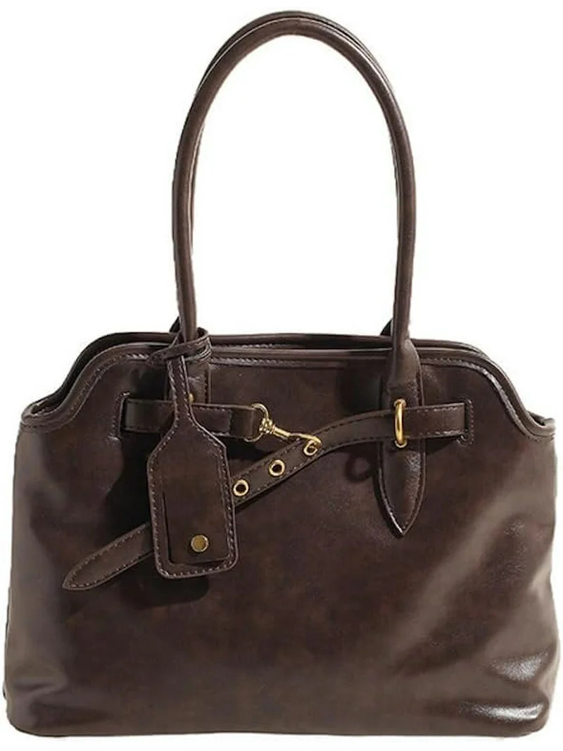 Vegan Leather Tote Bag for Women Large Vintage Leather Tote Bags Y2k Bags Handbag Work Travel Bag... | Walmart (US)