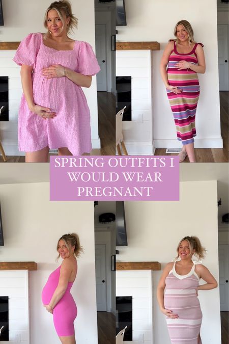 Spring outfits I would wear pregnant! Code : LAUSHEALTHYLIFE25 should get you 25% off! I wear medium in everything 

#LTKfamily #LTKbump #LTKwedding