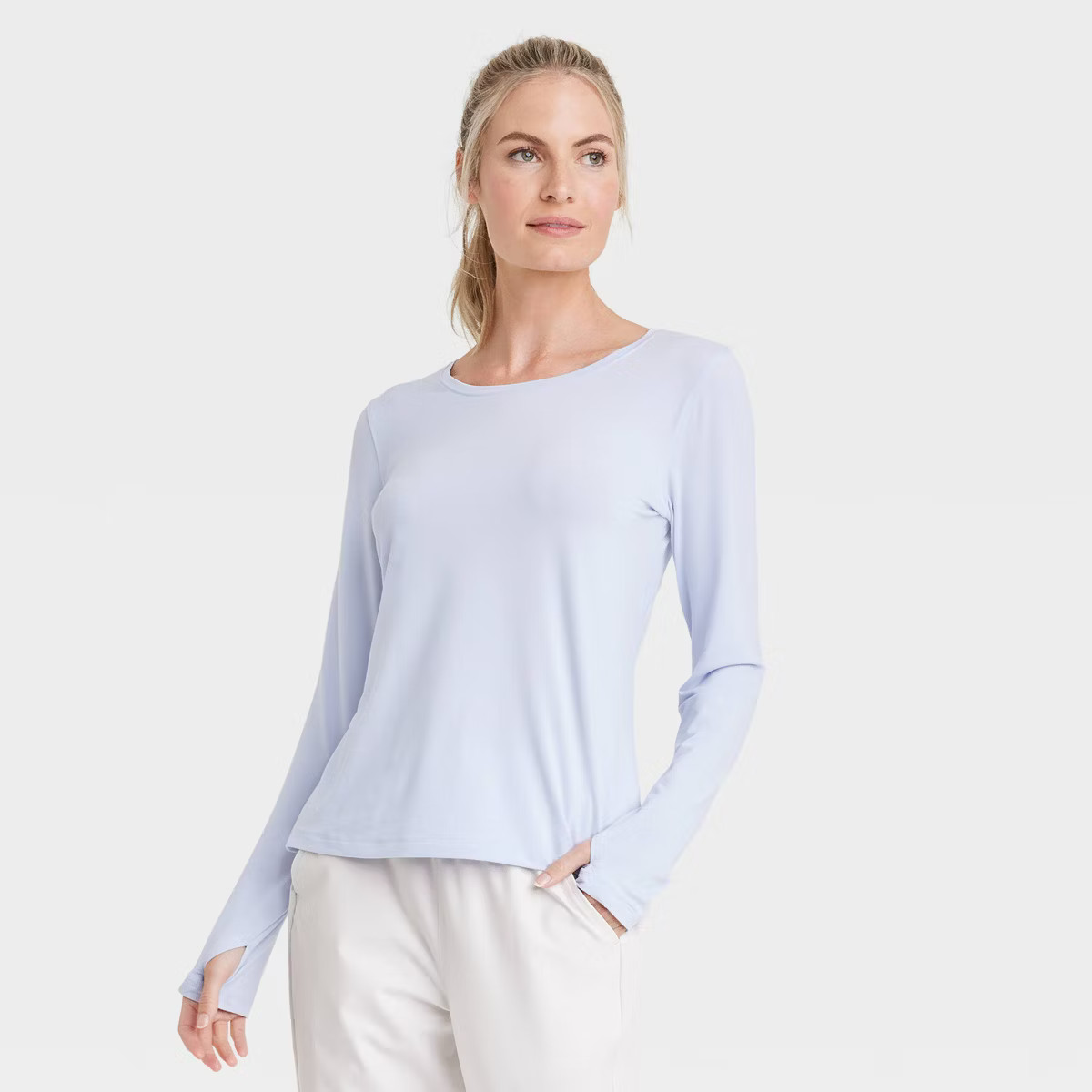 Women's Essential Crewneck Long Sleeve T-Shirt - All in Motion™ | Target