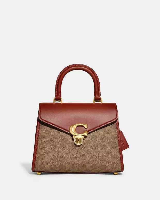 Sammy Top Handle Bag In Signature Canvas | Coach (US)