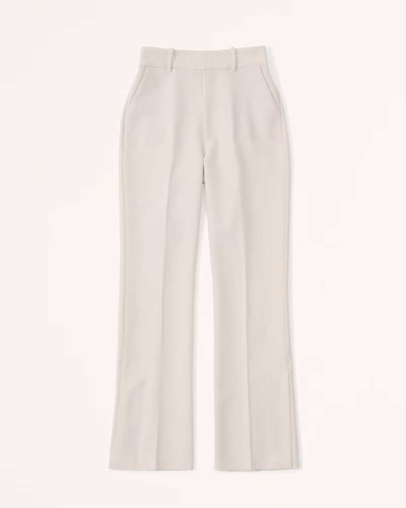 Tailored Split-Hem Flare Pants | Abercrombie & Fitch (US)