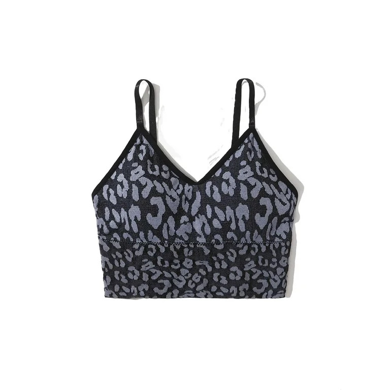 Women's Leopard Print V neck Multicolor Sports Bras one-size () | Walmart (US)