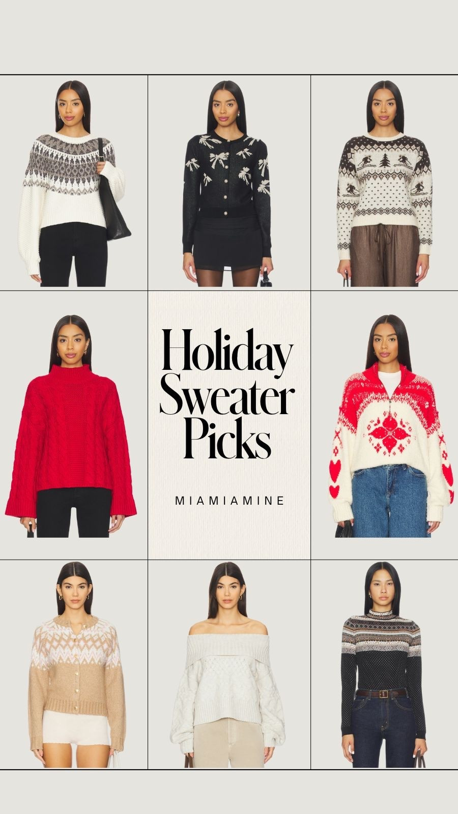 Holiday sweaters from revolve
Shop cable knit sweaters, fair isle sweaters and festive cardigans 

#LTKHoliday #LTKSeasonal #LTKFindsUnder100