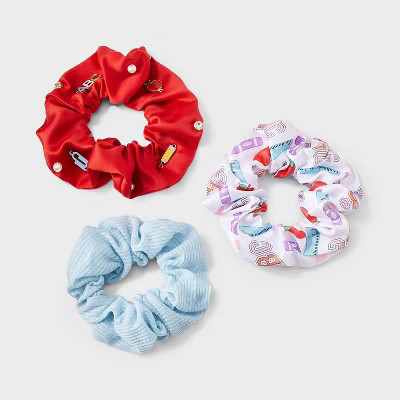 Teacher Icon Pearl Charms and Print Hair Twister Set 3pc - Multicolor | Target