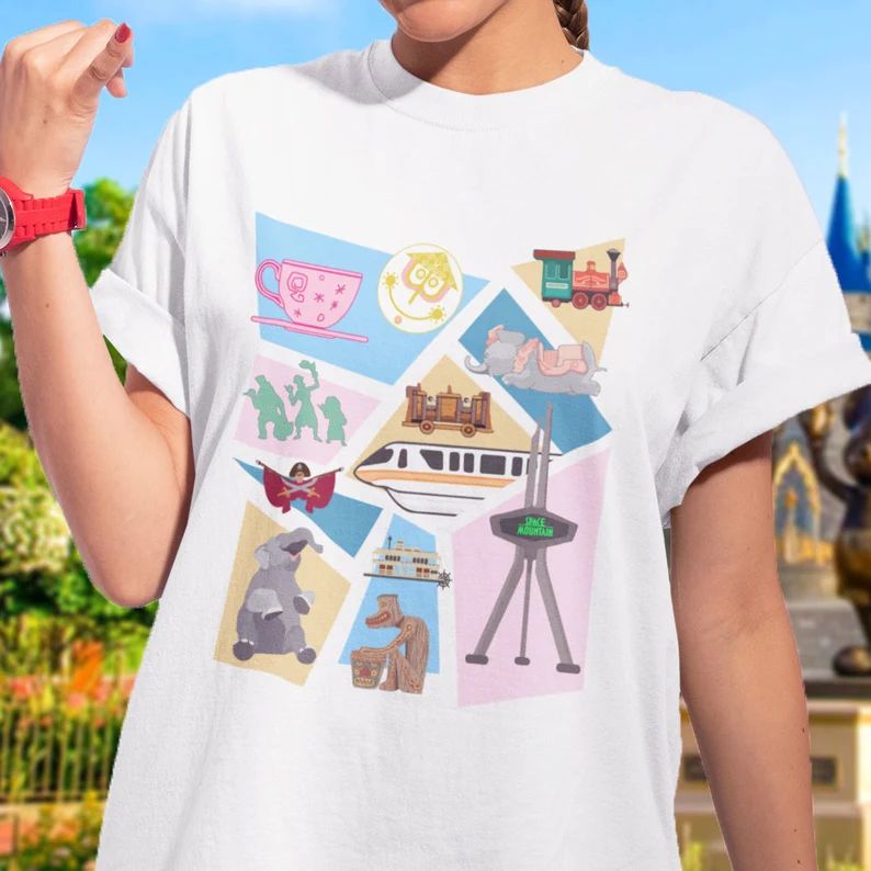 Magic Kingdom Retro 90's Style T-shirt - Etsy | Etsy (US)
