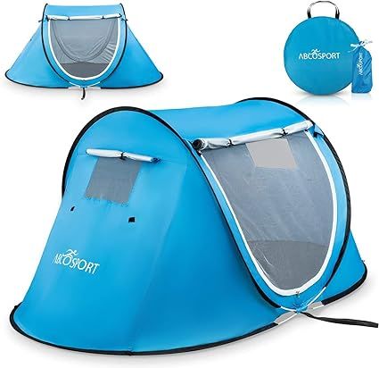 Pop Up Tent - Automatic Instant Tent - Portable Cabana Beach Tent - Fits 2 People - Windows and D... | Amazon (US)
