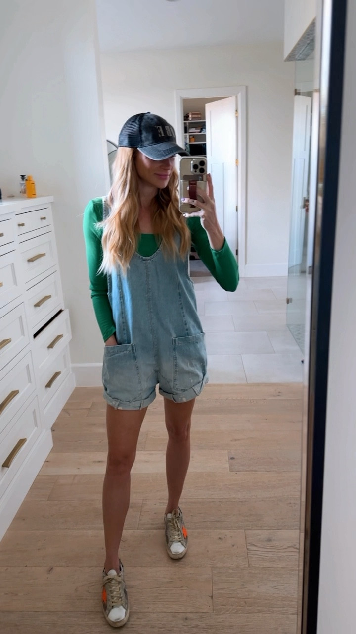 Casual day with my distressed Free People romper and Golden Goose tennies! Topped off with the IBE® hat of course😃

#LTKActive #LTKOver40