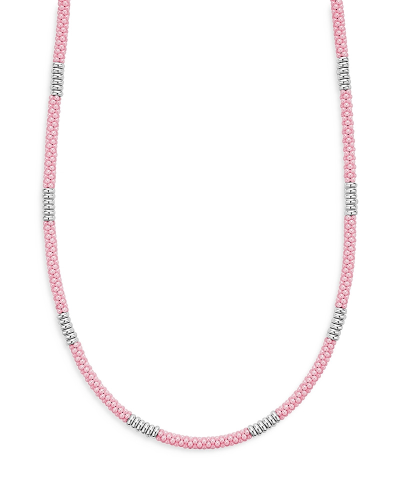 Lagos Sterling Silver Pink Caviar Pink Ceramic Bead Collar Necklace, 18 | Bloomingdale's (US)