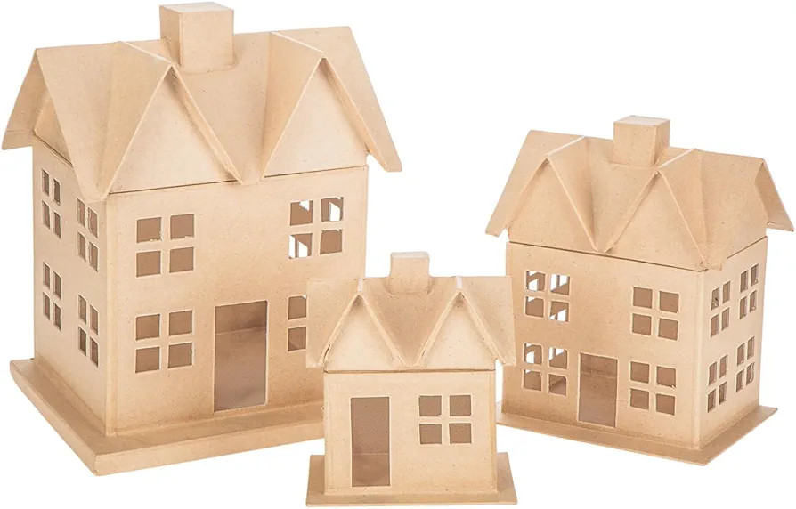 Hobby Lobby Paper Mache House Boxes | Amazon (US)