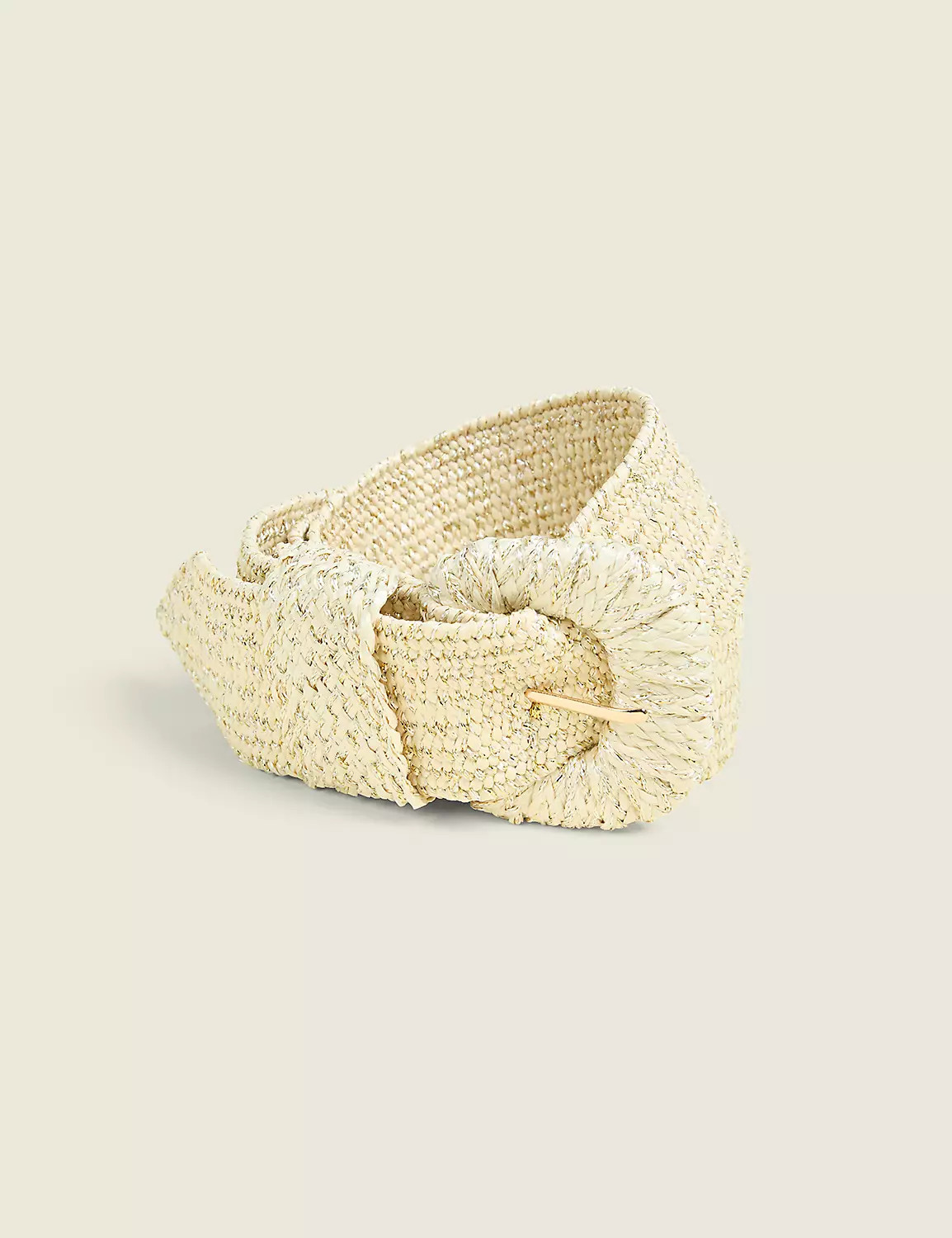Multi-Wear Goldtone Raffia Belt | LaneBryant | Lane Bryant (US)