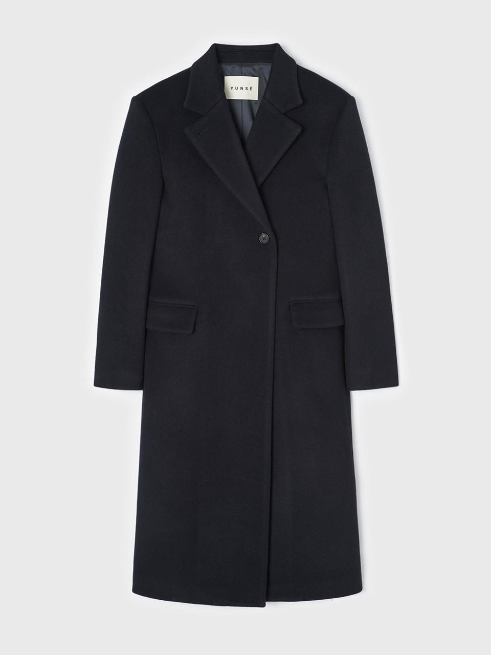 Tanya Half Double Coat (Dark Navy) | W Concept (US)
