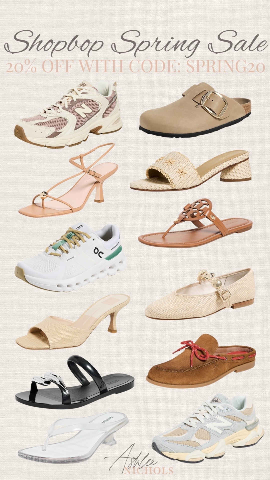 Shopbop spring sale! Take 20% off with code: SPRING20

Sneakers, on sneakers, new balance sneakers, Birkenstock clogs, summer sandals

#LTKSeasonal #LTKSaleAlert