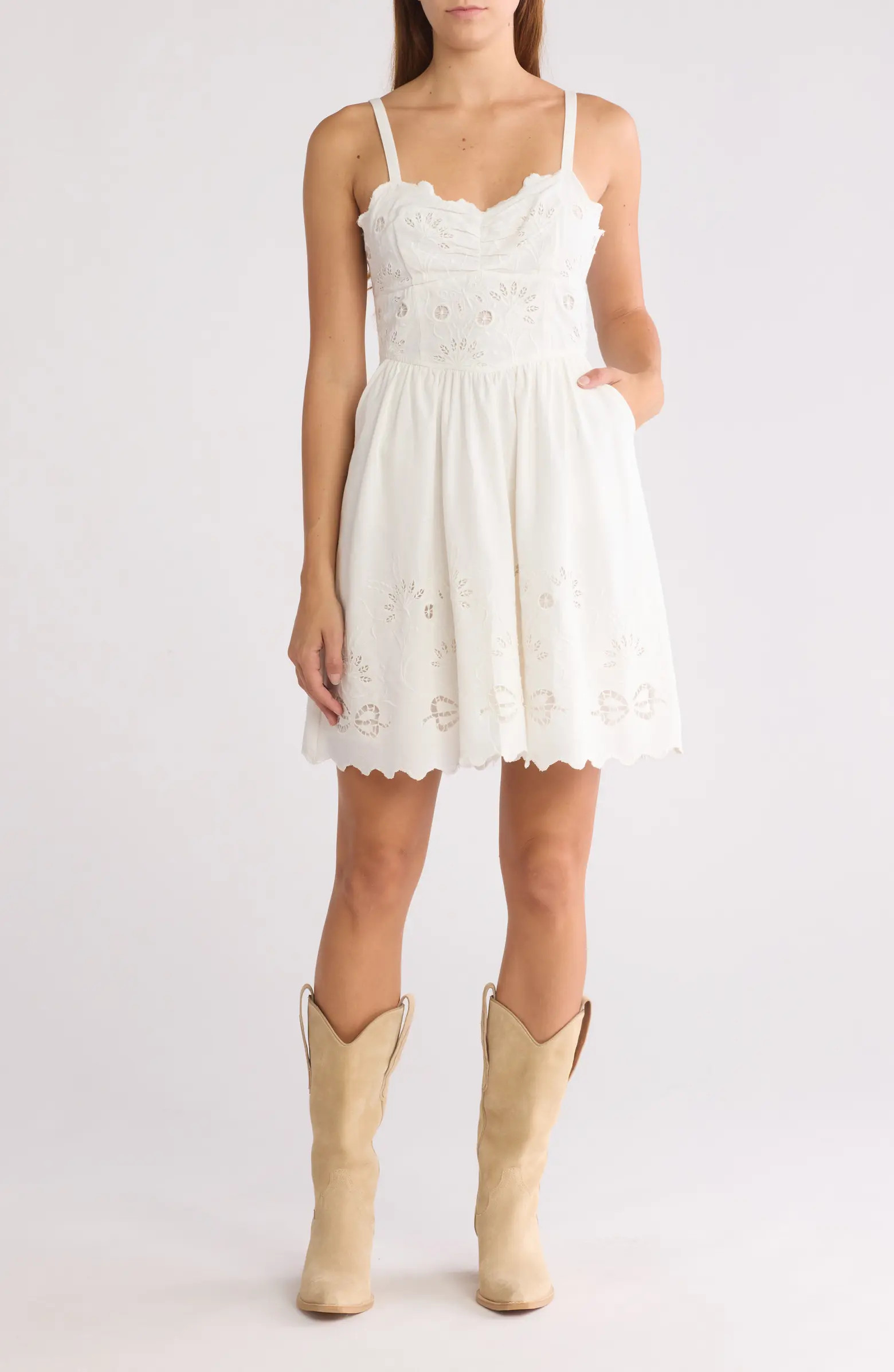 Butterfly Kisses Cotton Eyelet Minidress | Nordstrom Rack