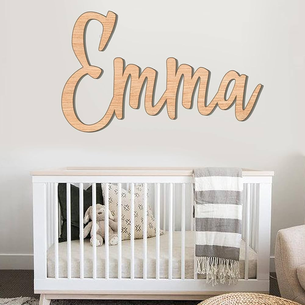Wood Name Sign 8 - 60 inch, Custom Name Wooden Sign, Wedding Sign, Custom Last Name Sign, Baby Na... | Amazon (US)