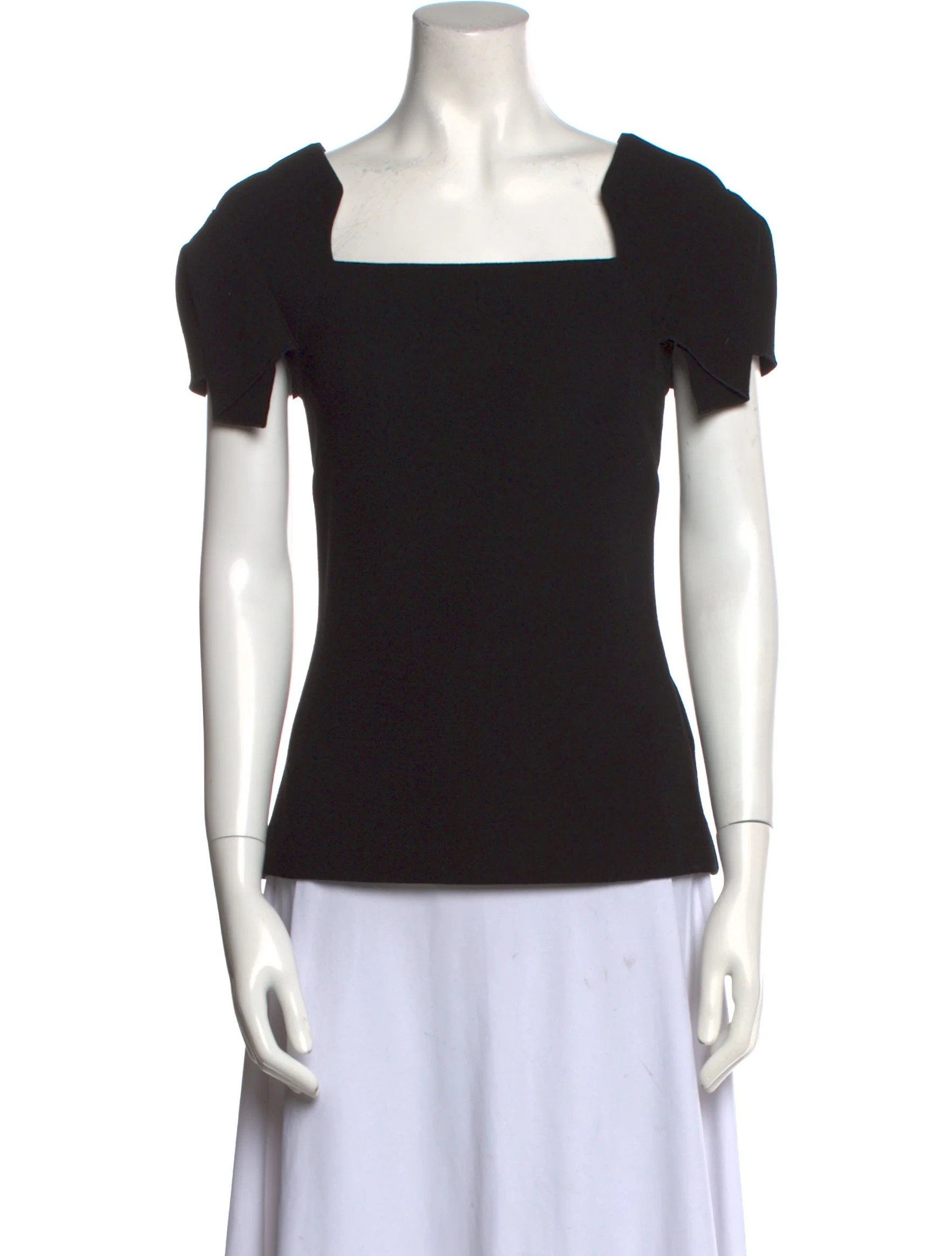 Square Neckline Short Sleeve Blouse | The RealReal