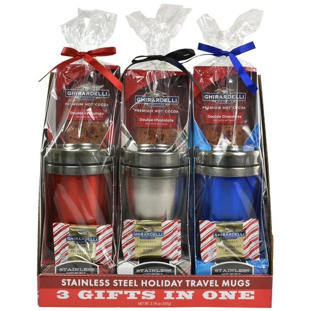 Ghirardelli Christmas Travel Mugs in 3 Assorted Colors 3.7 oz, 9 Pieces | Walmart (US)