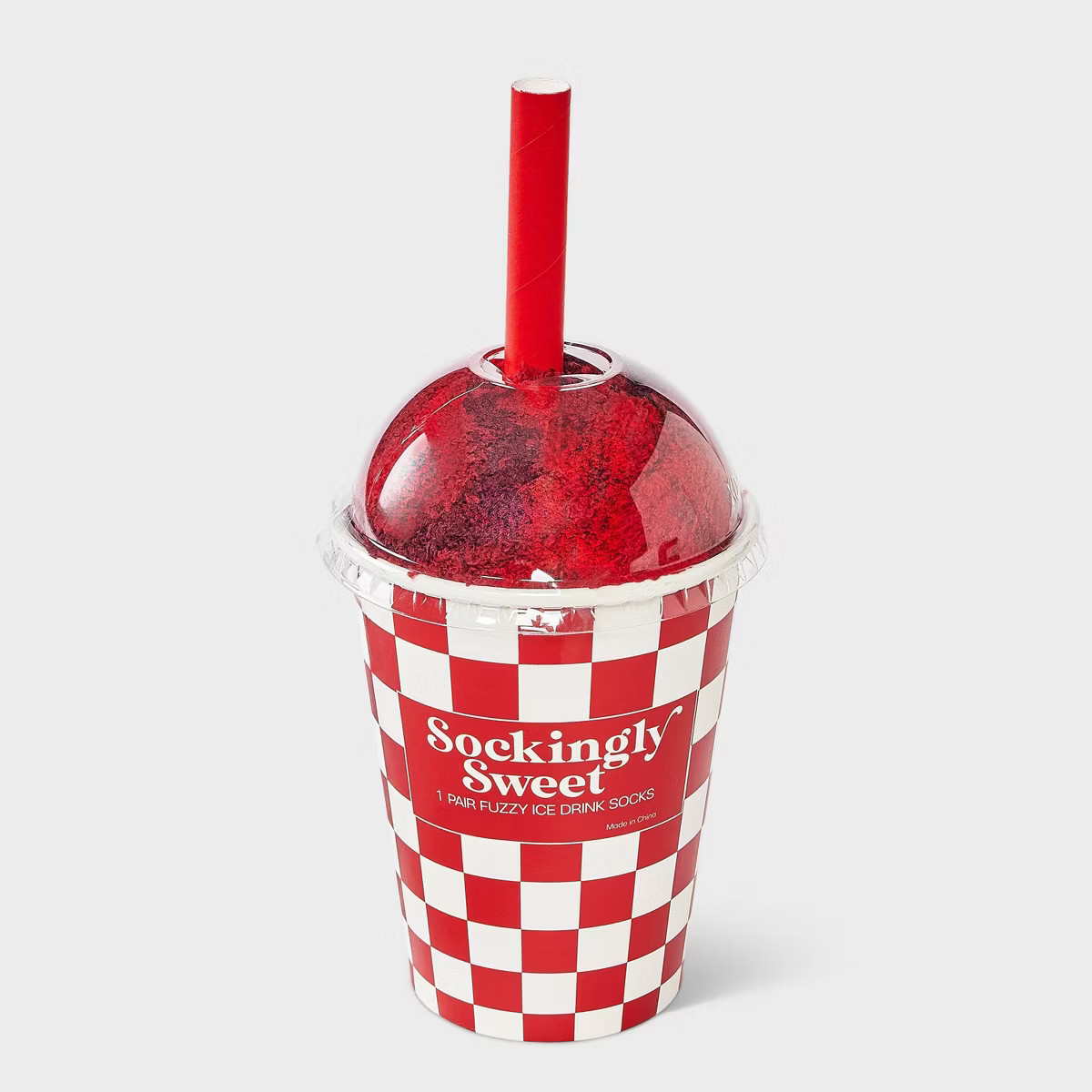 Women's Ice Drink Christmas Cozy Crew Socks - Red 4-10 | Target