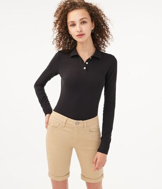 Long Sleeve Uniform Piqué Polo | Aeropostale