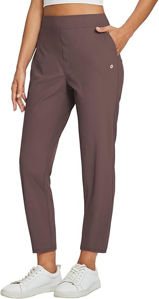 baleaf Women's Travel Pants Lightweight Stretch with Zip Pockets | Amazon (US)
