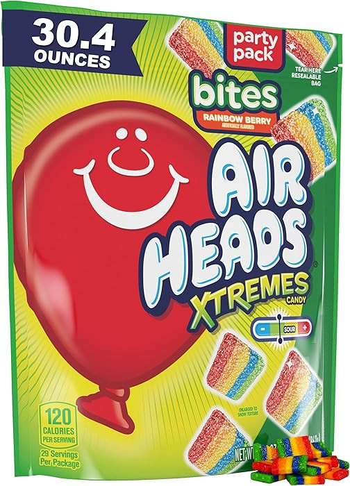 Airheads Xtremes Bites, Rainbow Berry, Party, 30.4 OZ Stand Up Bag | Amazon (US)