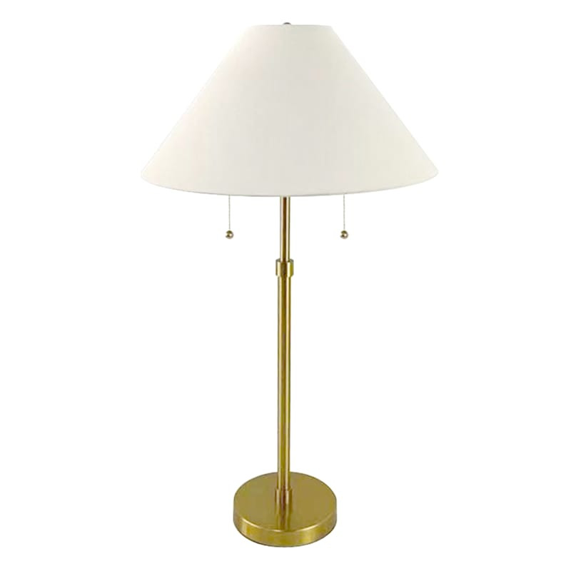 Crosby St. Brushed Brass Pull Chain Buffet Lamp, 21" | At Home